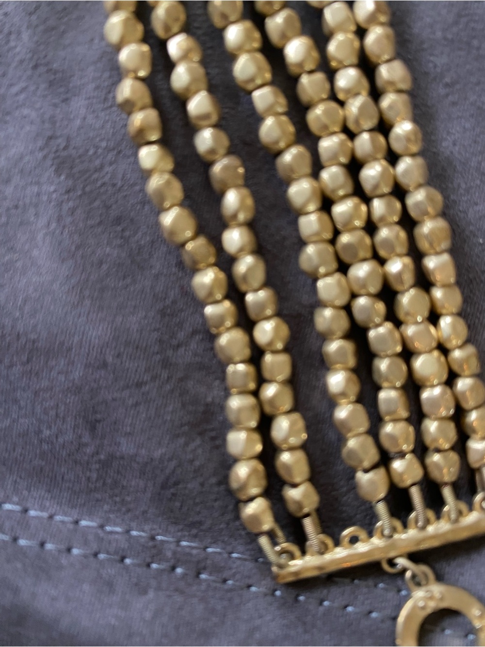 Ralph Lauren Gold-Tone Multi-Strand Beaded Bracelet - Picture 3 of 4